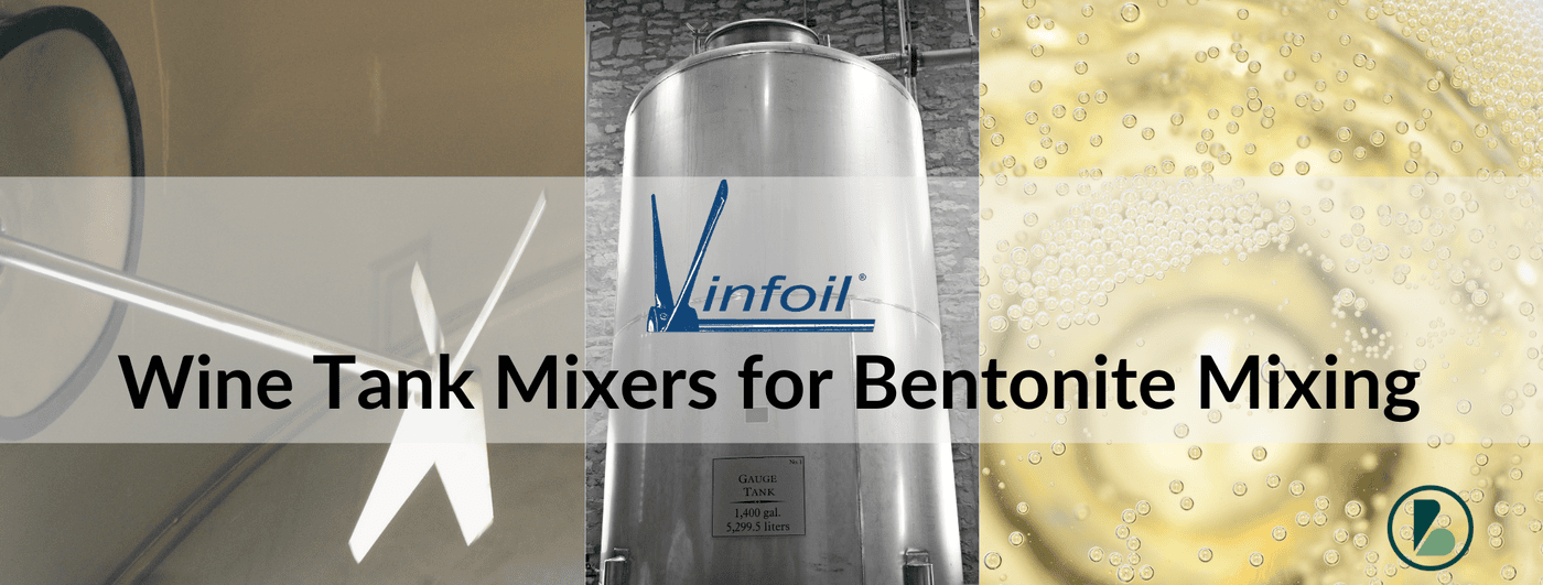 VinFoil bentonite mixing equipment for wine clarification, featured in beverage industry blogs
